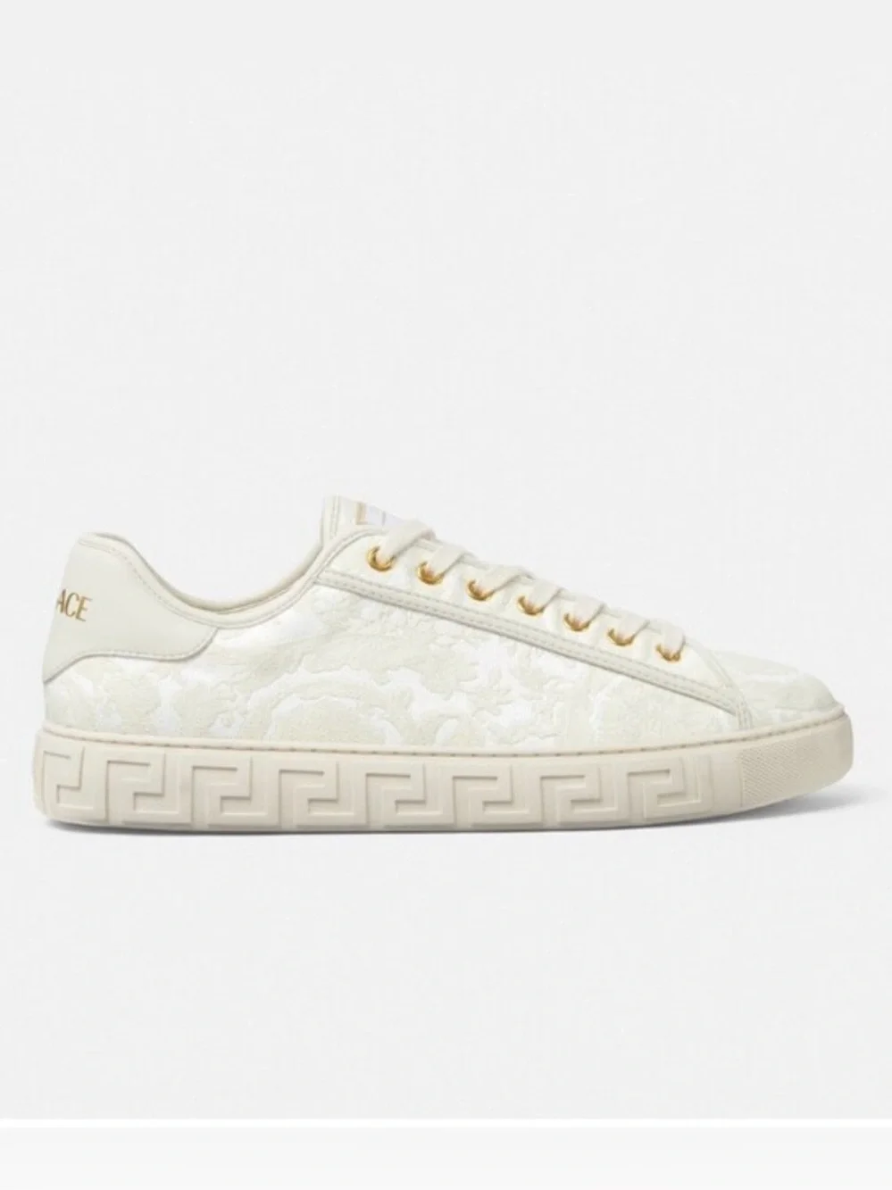 Versace | Shoes | Versace Greca Jacquard Canvas Sneakers  display picture 3